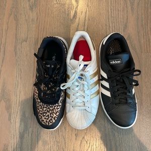SOLD 3 pairs of addidas all for $50